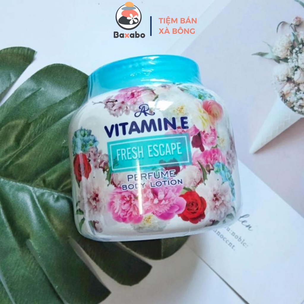 KEM DƯỠNG ẨM TRẮNG DA BODY HƯƠNG NƯỚC HOA VITAMIN E ARON THÁI LAN-KEM DƯỠNG FRESH ESCAPE VITAMIN E ARO