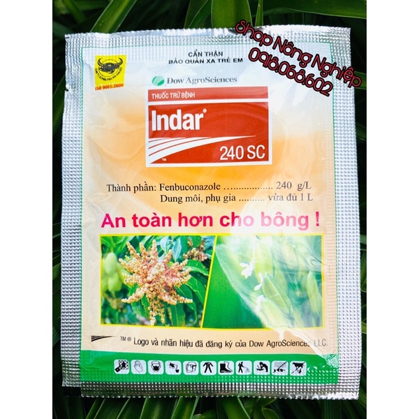 Indar 240SC 12ml, chế phẩm của Mỹ phòng trừ bệnh Thán Thư cho cây.