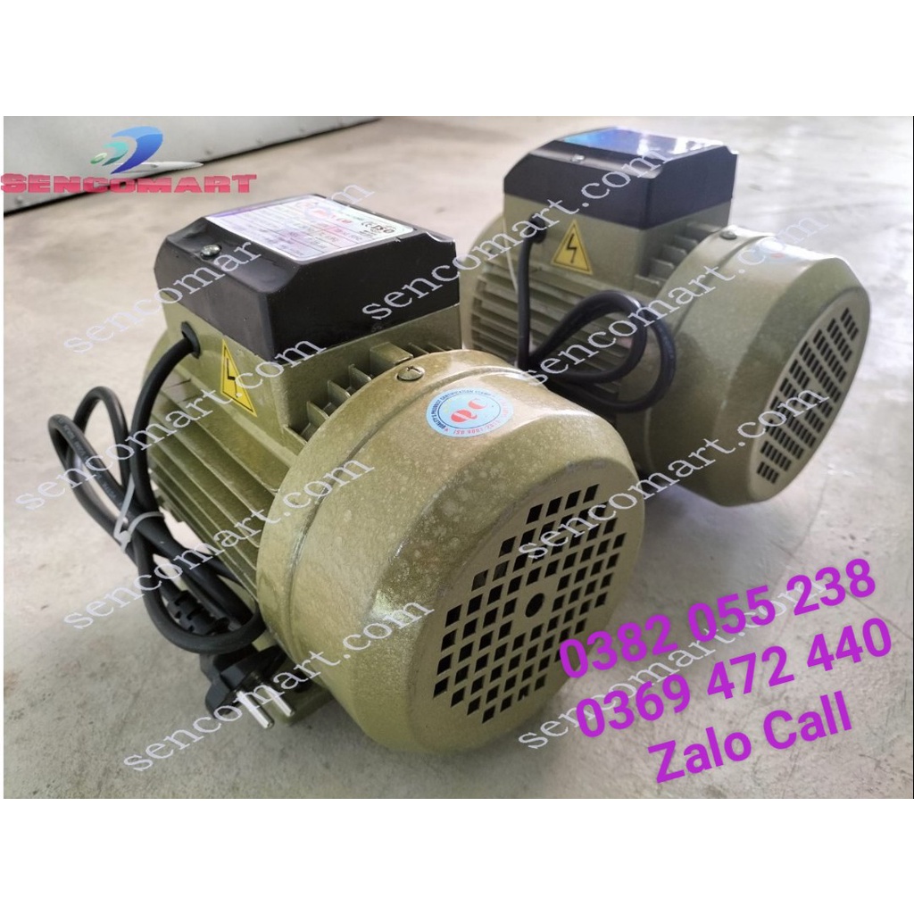 Mô tơ, động cơ, điện cơ Toàn Phát 1,1kw  tốc nhanh 2900v/p, điện 1 pha 220v dây đồng 100%