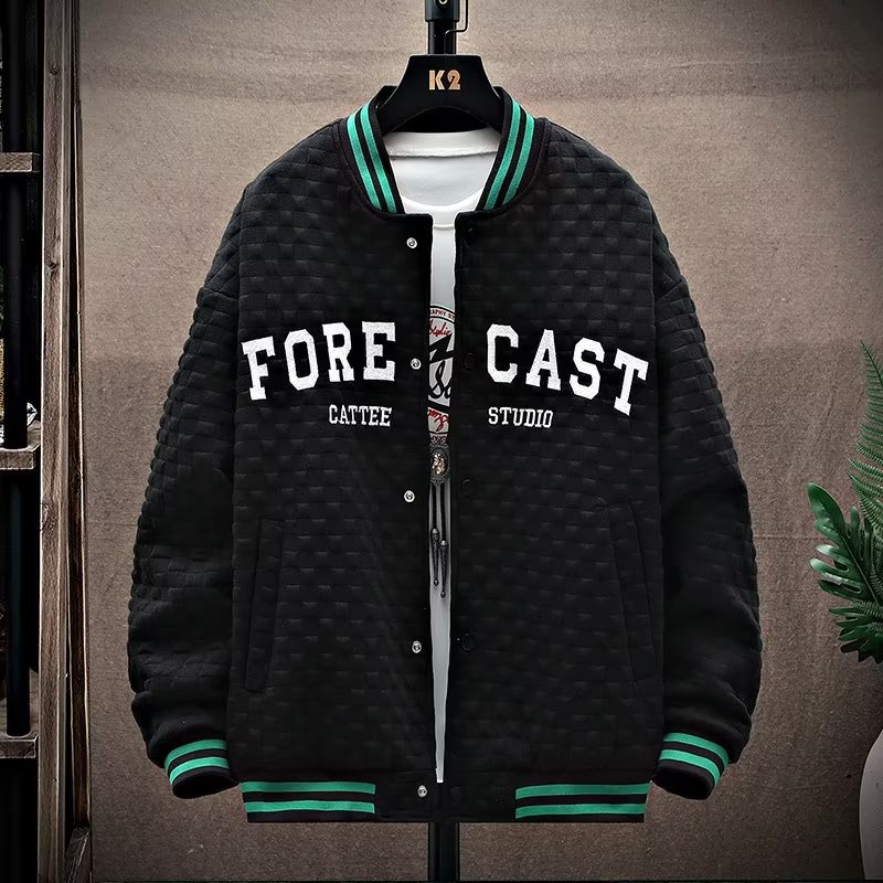 Áo Khoác Bomber Màu Trắng / Đen Dáng Rộng Phong Cách Hàn Quốc Cho Nam Giới Size M-3XL