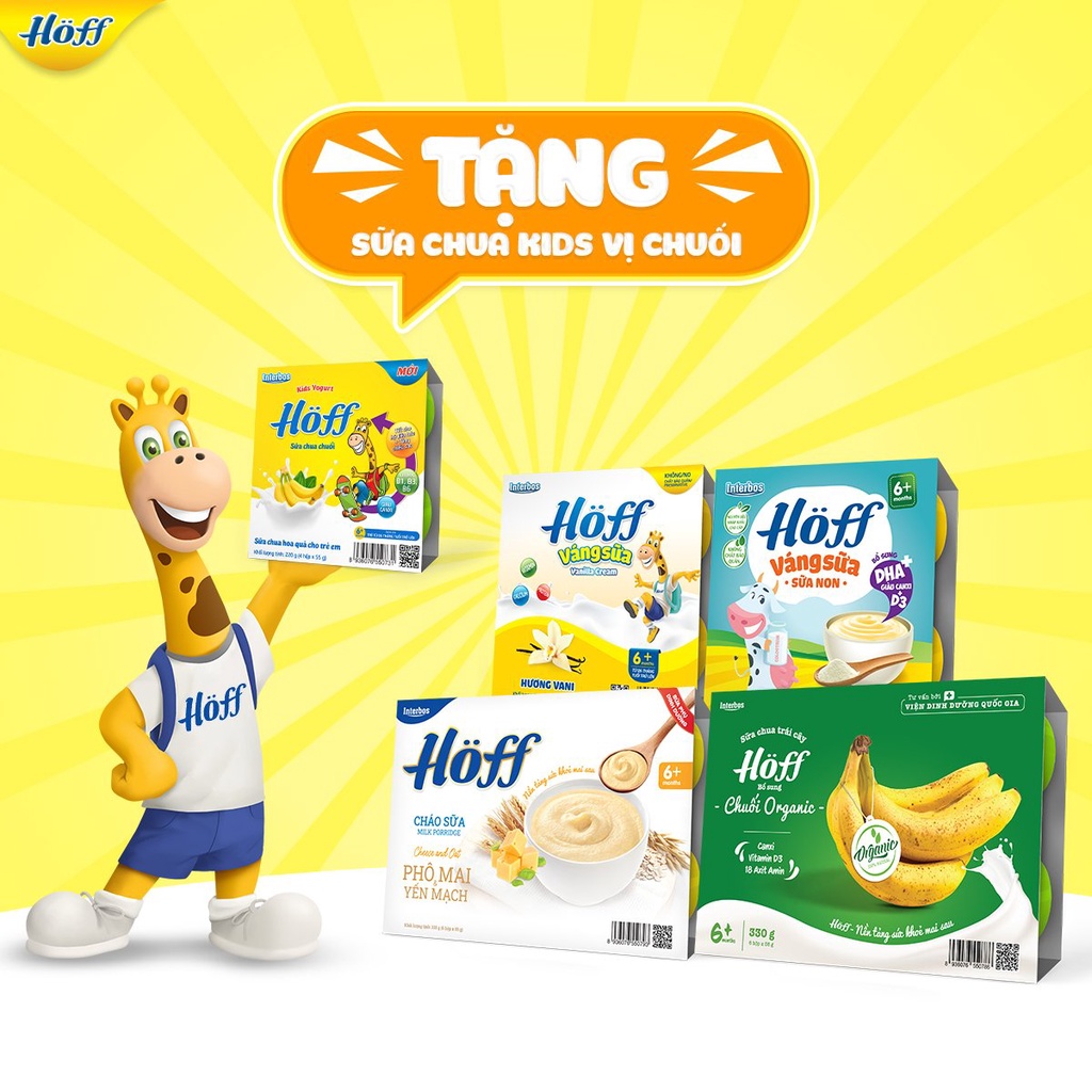 Bộ Váng Sữa Cháo Sữa Sữa Chua Hoff Ưu Đãi (Mua 4 Tặng 1)