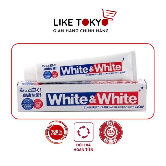 Kem Đánh Răng White&amp;White Nội Địa Nhật Tuýp 150g Like Tokyo