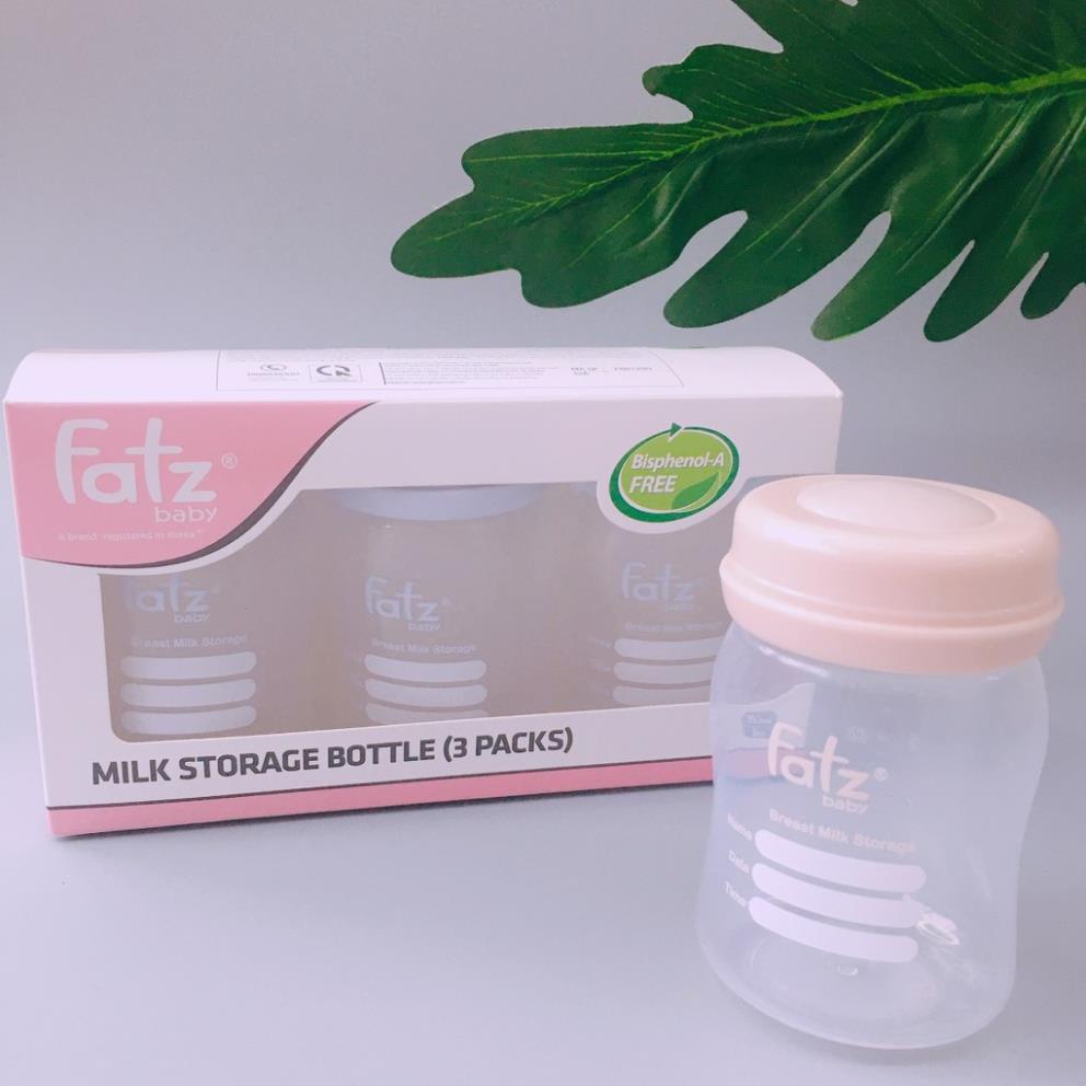 [CHÍNH HÃNG] Bộ 3 bình trữ sữa mẹ 150ml Fatz Baby FB0120N