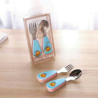 Bộ Thìa Dĩa Màu Sắc Cute Cho Bé