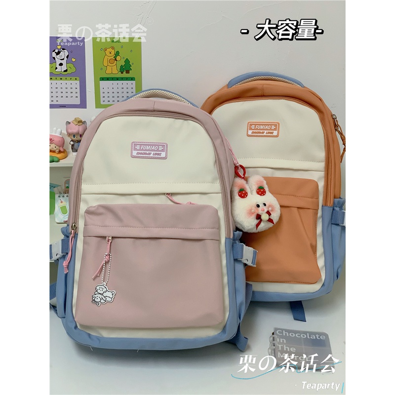 Balo nữ đi học phối màu đẹp dễ thương ulzzang hàn quốc giá rẻ B428