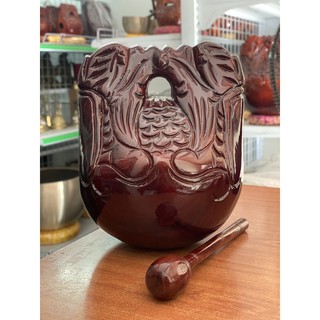 Mõ tụng kinh gỗ mít cầm tay tại gia 20cm