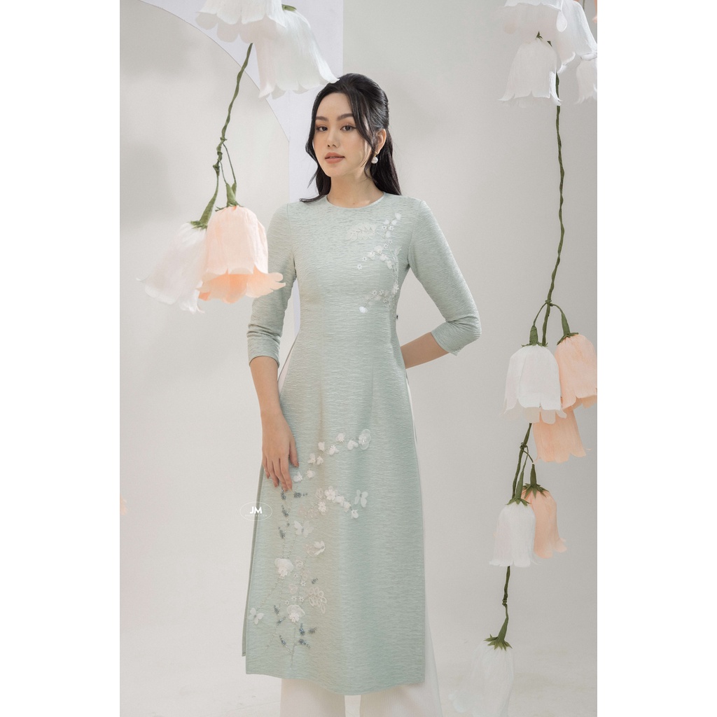 JM Dress Desgin - Áo dài cách tân JM dáng ôm cổ tròn tay lỡ 2M02.2112S