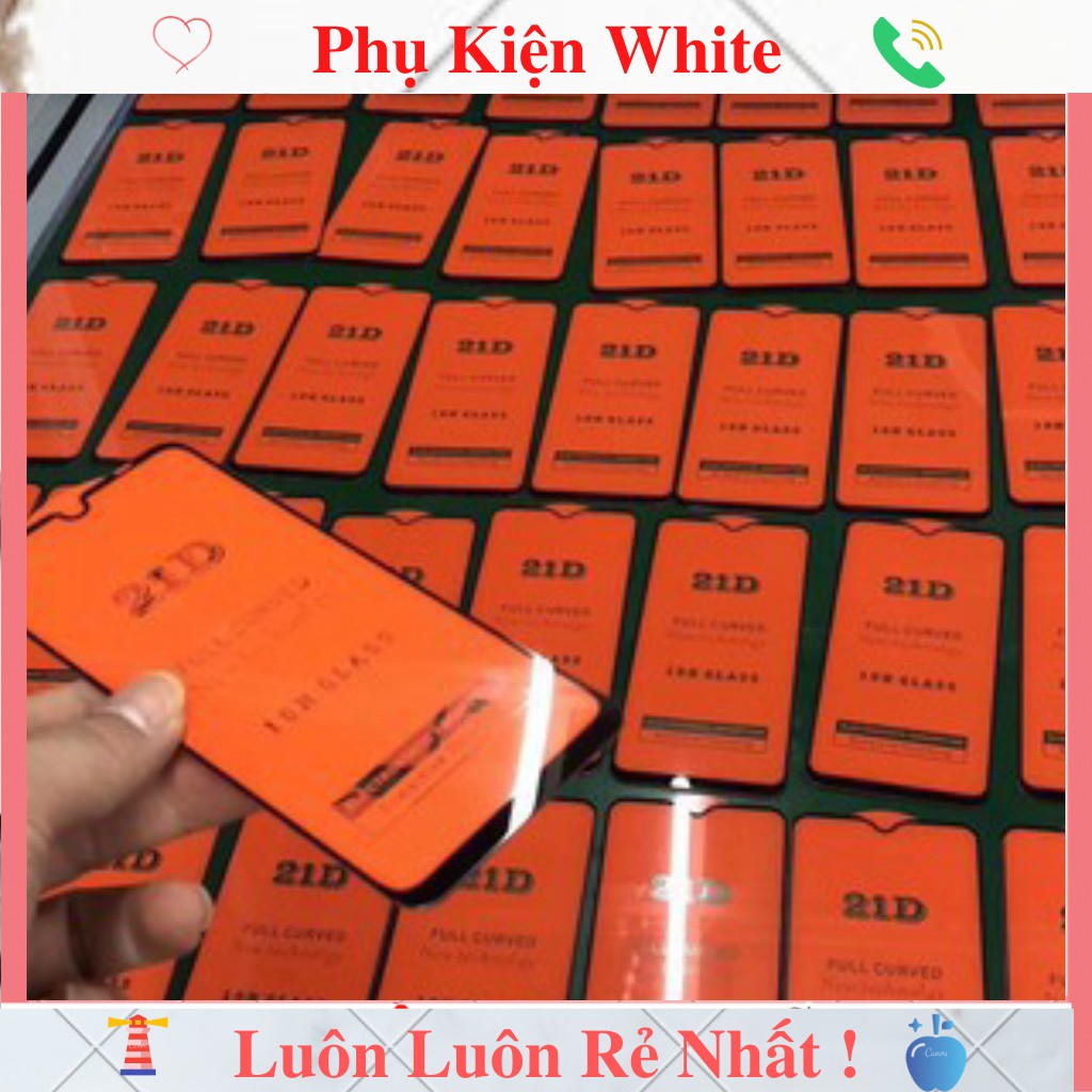 Cường Lực Iphone full Màn 21D iphone 6 7 8 7plus 8plus X Xsmax 11 11promax 12 12promax 13 13promax pro max promax  [21D]