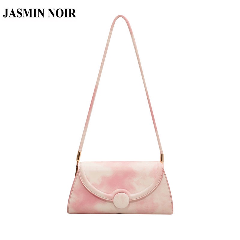 Túi Đeo JASMIN NOIR Chéo Nắp Gập In Họa Tiết Hoa Đơn Giản Cho Nữ