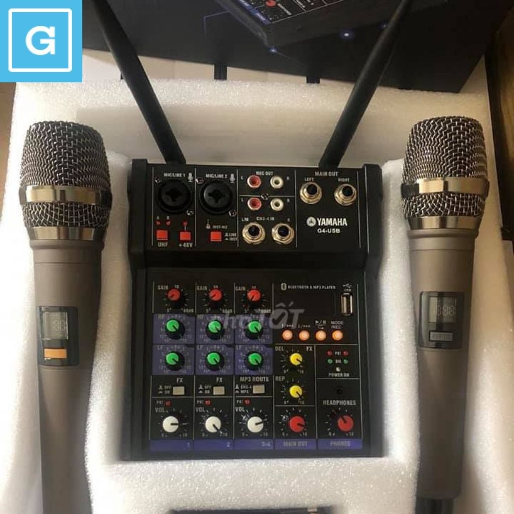 Mixer Yamaha G4 USB Bluetooth  + tặng dây hoa sen ra 3.5mm - Gia Khang Shop