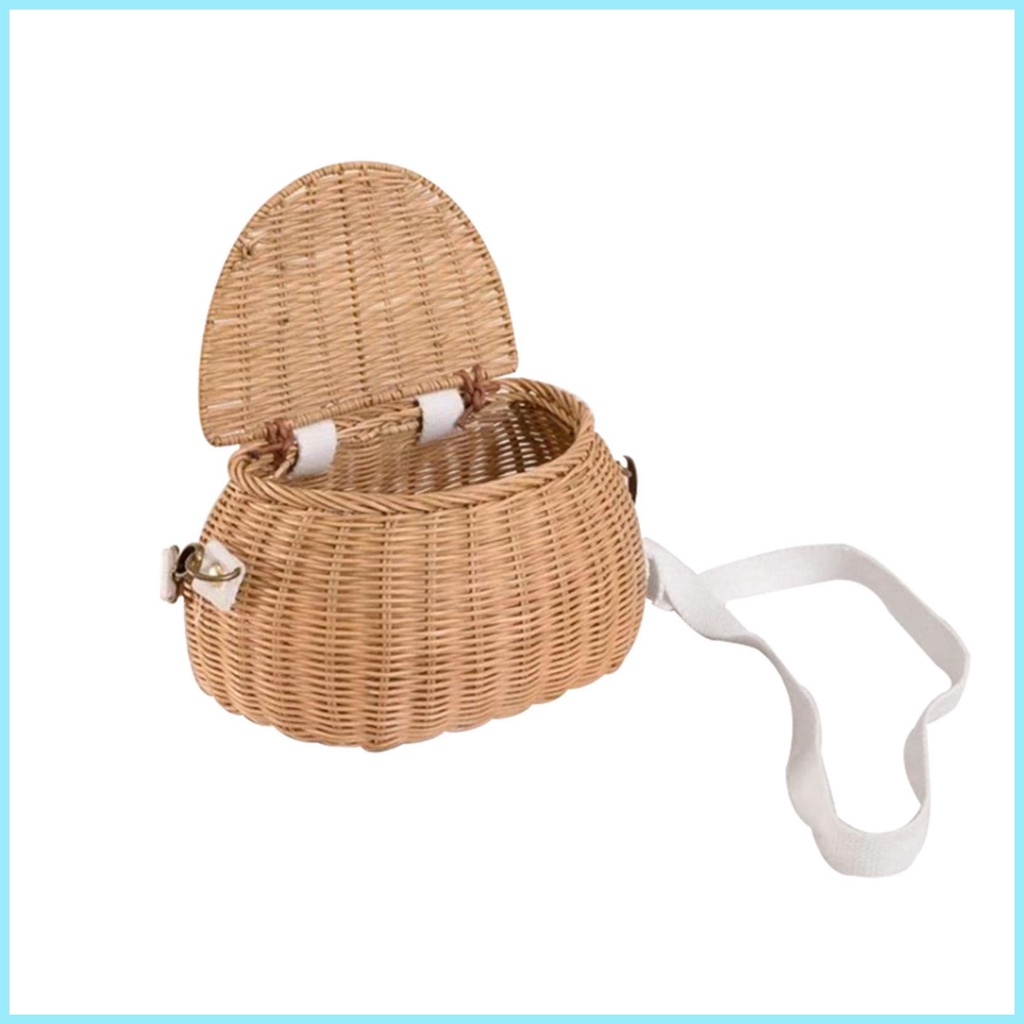 Giỏ Đan Mây Thủ Công Treo Sau Lưng Xe Đạp Trẻ Em