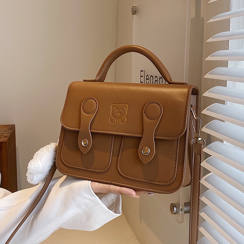 Túi đeo chéo IELGY hình vuông nhỏ chất lượng cao phong cách cổ điển với móc treo thời trang cho nữ