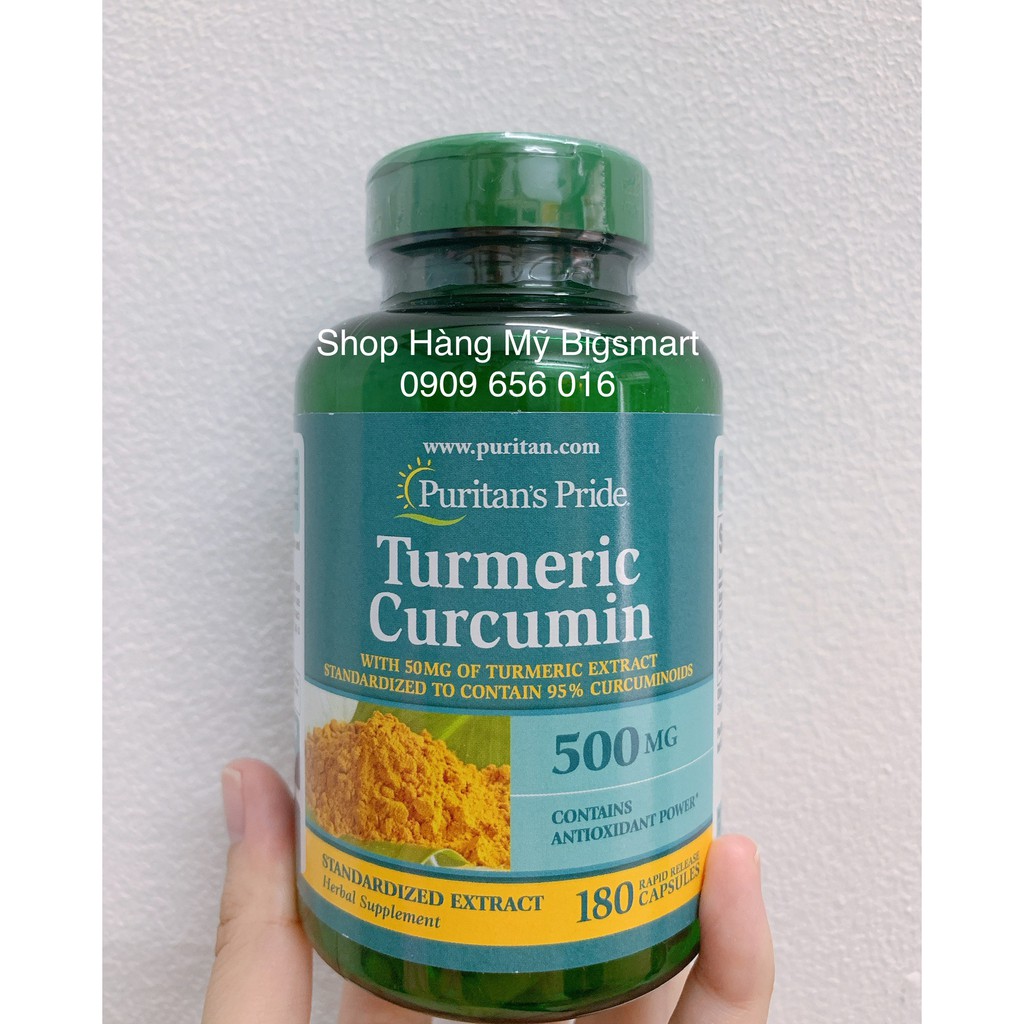 Tinh Chất Nghệ Vàng Puritan's Pride Turmeric Curcumin 500mg 180 viên | BigBuy360 - bigbuy360.vn