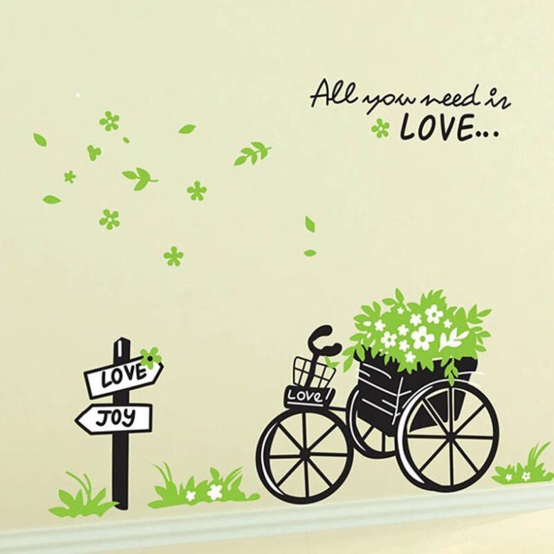 Combo decal dán tường All you need in love AY722+ XC1703