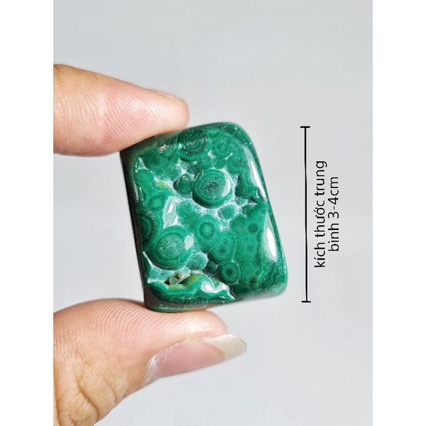 Tumbled Malachite  tự nhiên thanh tẩy Tarot, làm handmade, reiki healing, sưu tầm trưng bày...