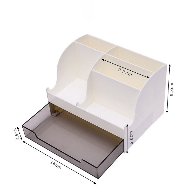 &lt;Tặng Sticker&gt; Khay Kệ Nhựa Đựng Bút Cọ Trang Điểm Đồ Để Bàn Đa Năng Tiện Dụng Tai Thỏ Có Ngăn Kéo CL022
