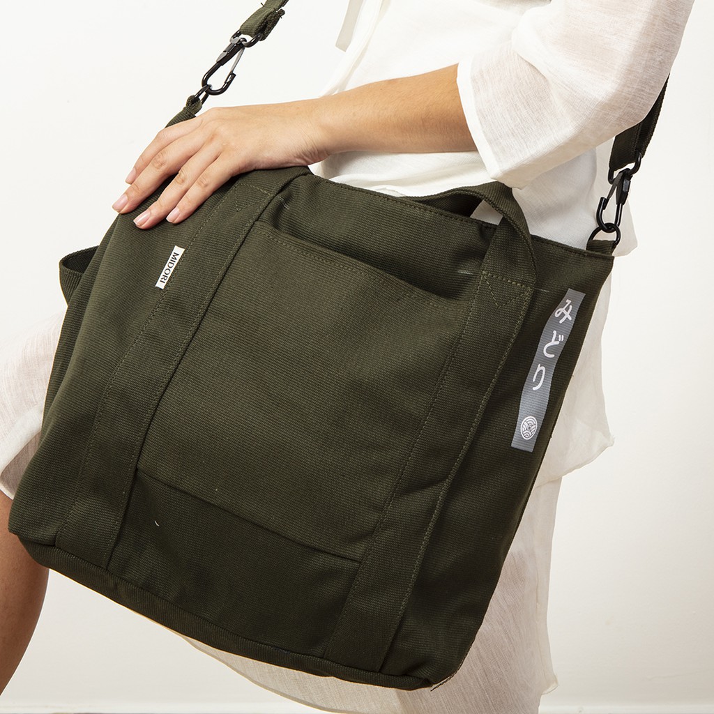 Túi đeo chéo Nam Nữ cặp mini xách thời trang tote canvas Local Brand Mi Midori