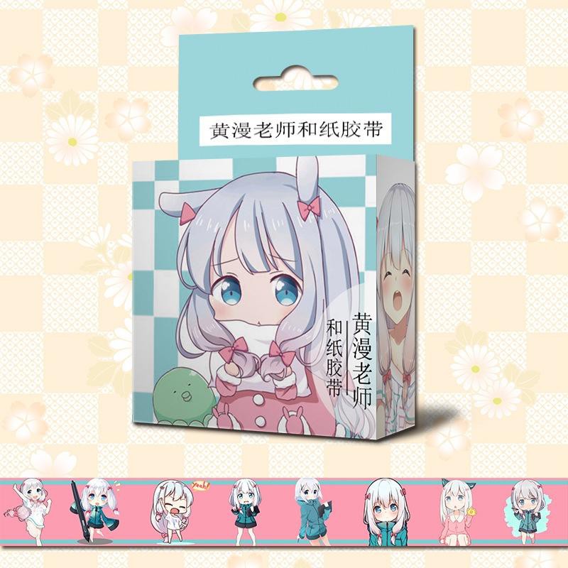 (không hộp) Băng dính Eromanga Sensei Tác giả đào hoa washi tape trang trí hoạ tiết in hình anime chibi