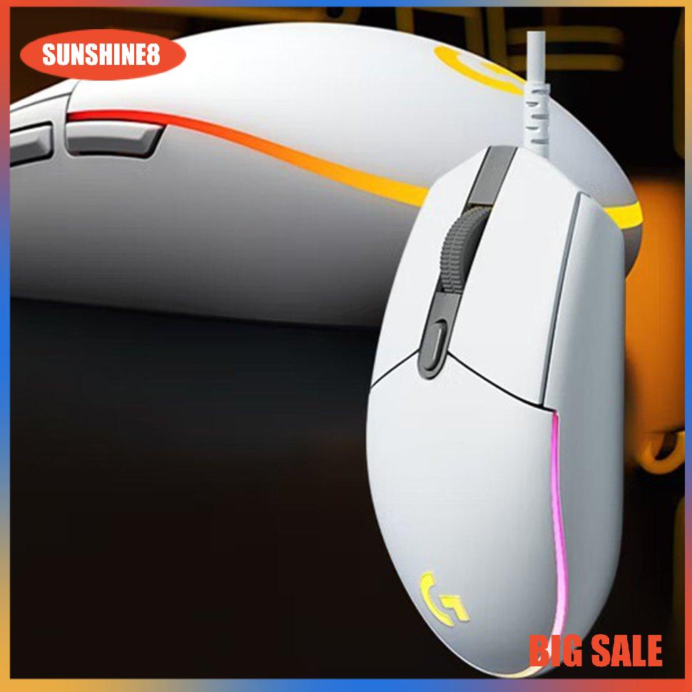 【SUN】G102 Mouse Mechanica Side Button Glare Optical 8000DPI Backlit Corded Mouse
