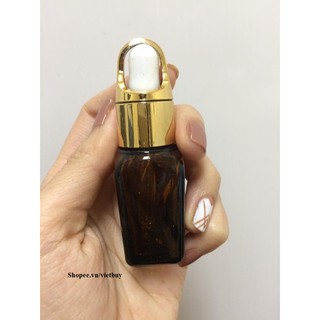 Chai thủy tinh nâu đầu bóp  hoa 10ml