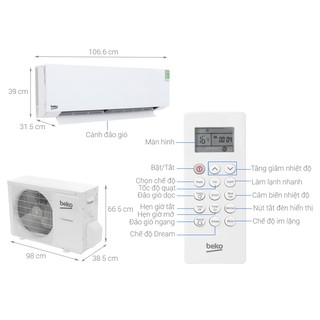 Máy lạnh/Điều hòa Beko RSVC18AV 2HP