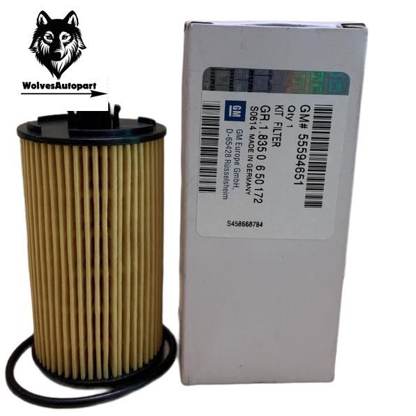 Lọc nhớt, Lọc dầu động cơ (lọc giấy) dùng cho xe Cruze, Laceti (Mã: 93185674/55594651)