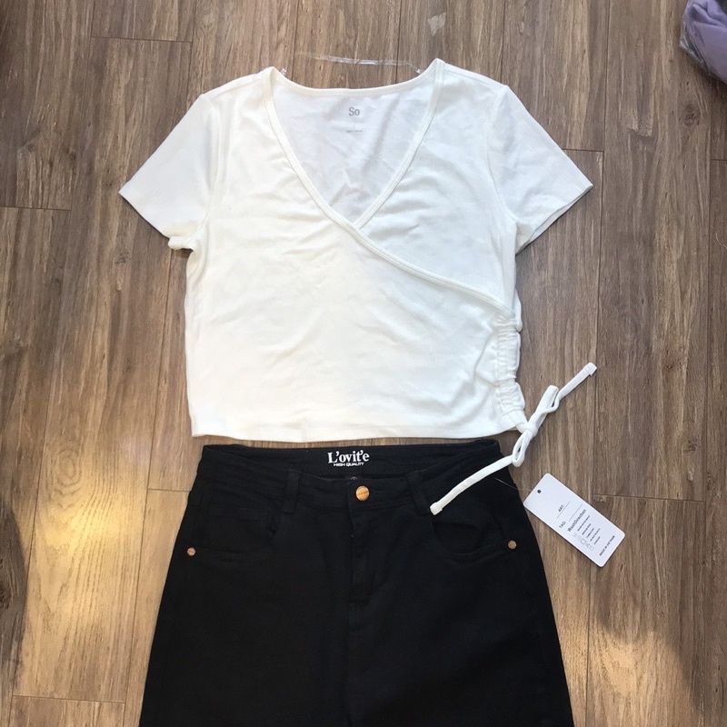 [VANA SHOP] áo wrap eo thun gân