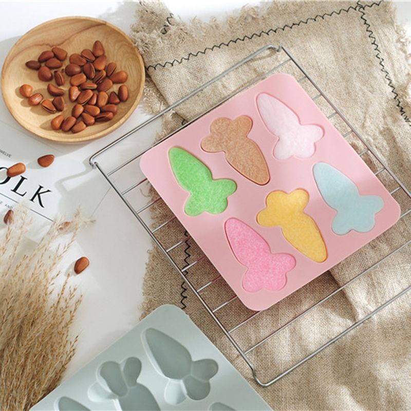 Khuôn Silicone Làm Bánh / Xà Phòng / Bánh Quy Hình Cà Rốt Phục Sinh Diy