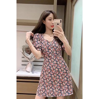 VÁY HOA NHÍ ❤ VÁY HOA NHÍ NHÚN EO ❤ VÁY HOA KHOÉT LƯNG ❤V6110