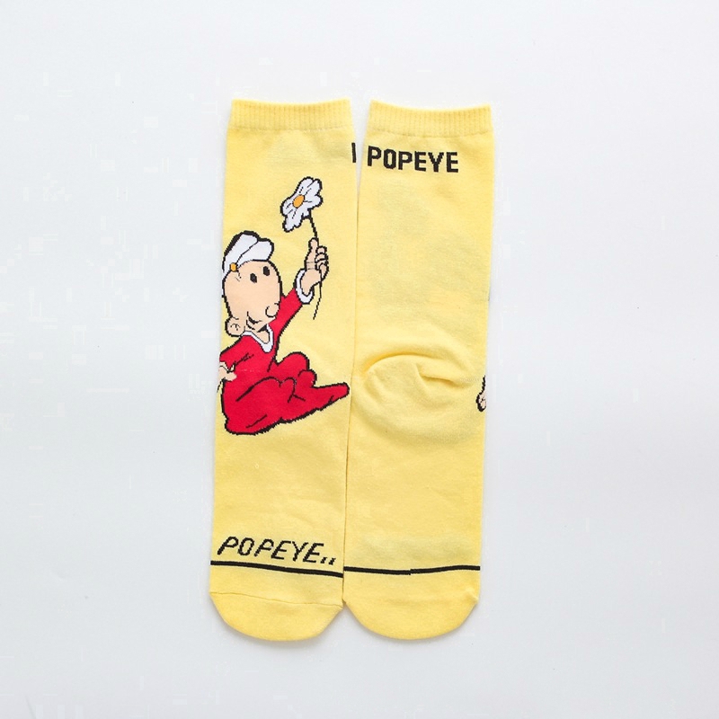 Vớ cotton họa tiết hoạt hình popeye cho nam và nữ