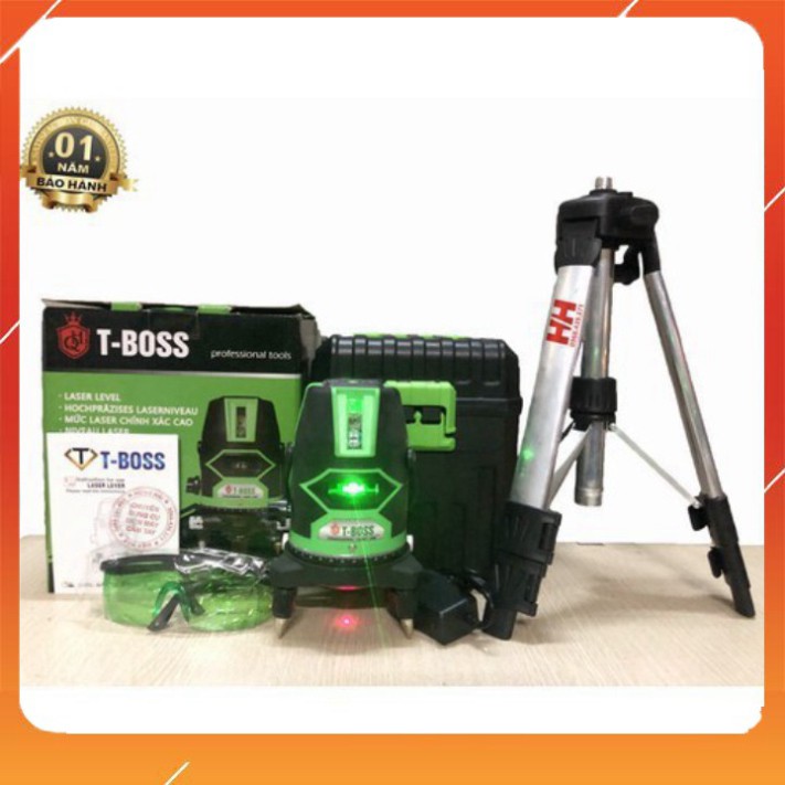 Máy bắn cốt laser 5 tia xanh tặng chân máy 1m2 Đầu ra tia laser màu xanh 4 tia dọc, 1 tia ngang vuôn