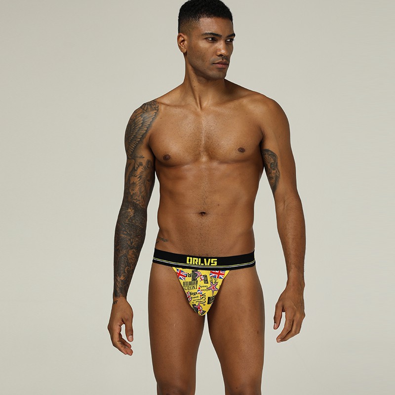 [Ready Stock] U Convex Men Thongs Đồ lót gợi cảm Cotton Thở rỗng Jockstrap OR301