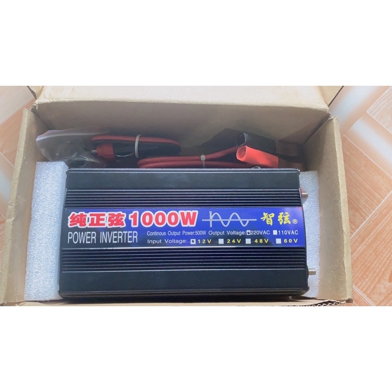 Bộ kich điện 12v lên 220v 1000w sine chuẩn