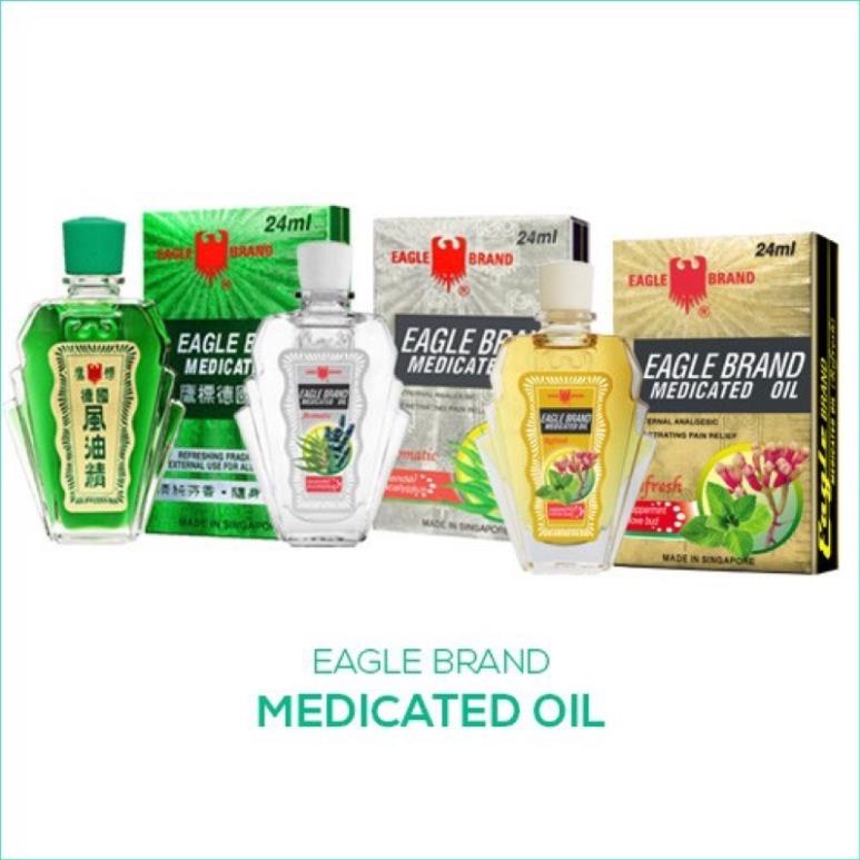 Dầu gió Eagle Brand, Dầu gió con ó 24ml Singapore date 2025