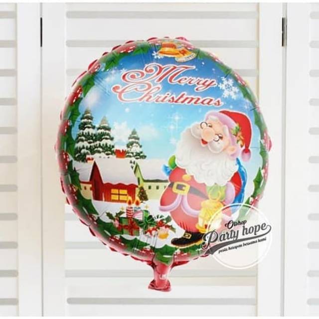 Set 4 Bong Bóng Hình Ông Già Noel / Bộ Râu / Ông Già Noel Trang Trí Tiệc Giáng Sinh