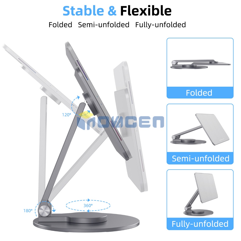 Giá Đỡ Máy Tính Bảng Nam Châm INOVAGEN MT29 Cho Air 4 & 5,Pro 11 '' 12.9 '', Thân Xoay 360 Độ Bằng Nhôm°Giá Đỡ Máy Tính Bảng Có Thể Xoay Và Điều Chỉnh Độ Cao