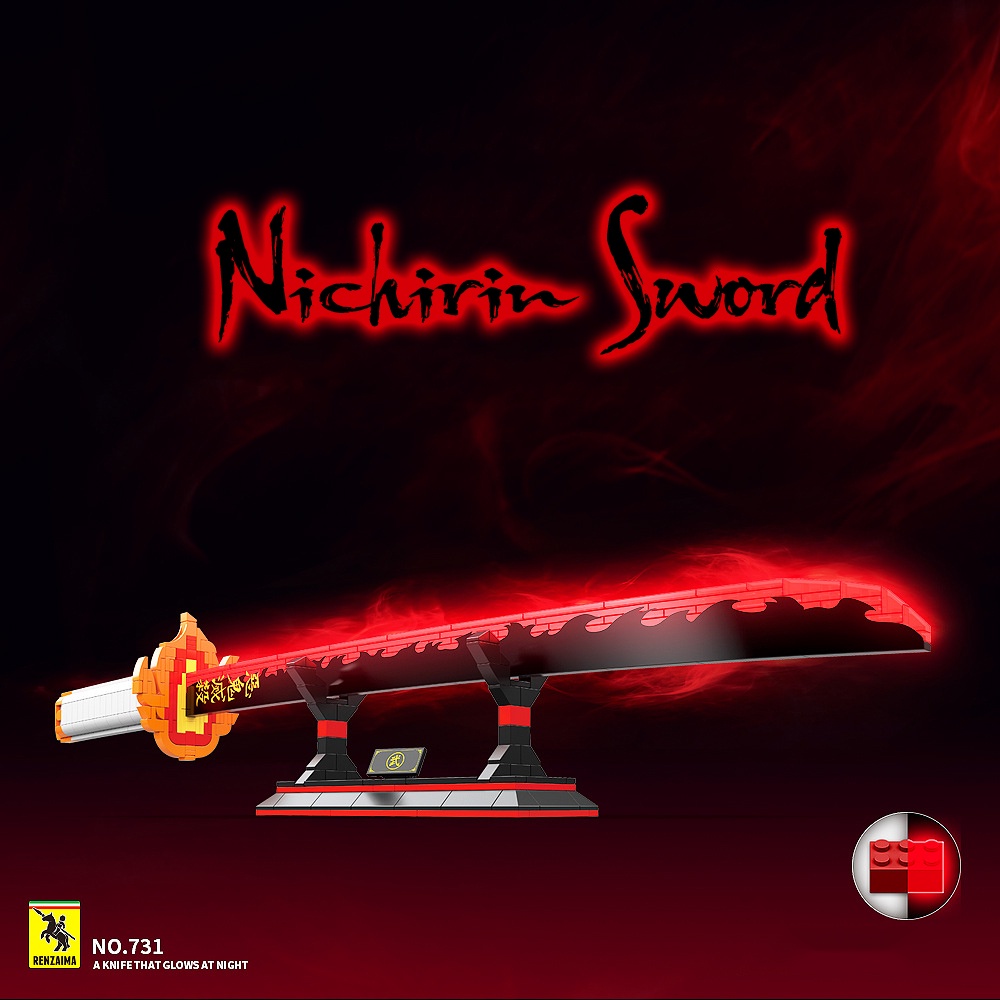 Đồ Chơi Lắp Ráp Kiểu LEGO Mô Hình Huyết Nguyệt Kiếm Nichirin Sword Viêm Trụ Rengoku Kimetsu No Yaiba 731 Với 806 PCS