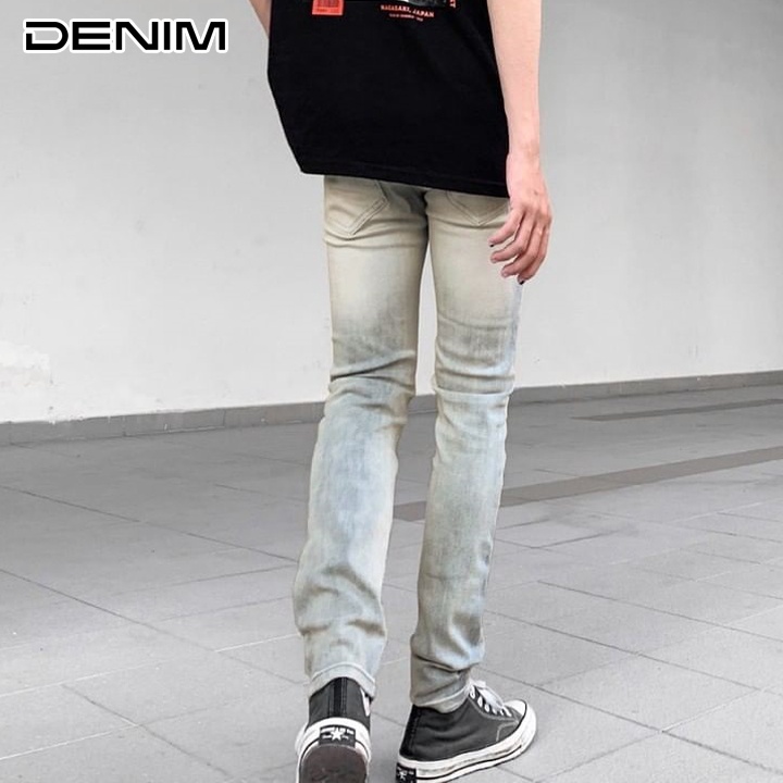 Quần jean nam zipper Quần jean nam rách gối Form Skinny Thesix Studio | BigBuy360 - bigbuy360.vn