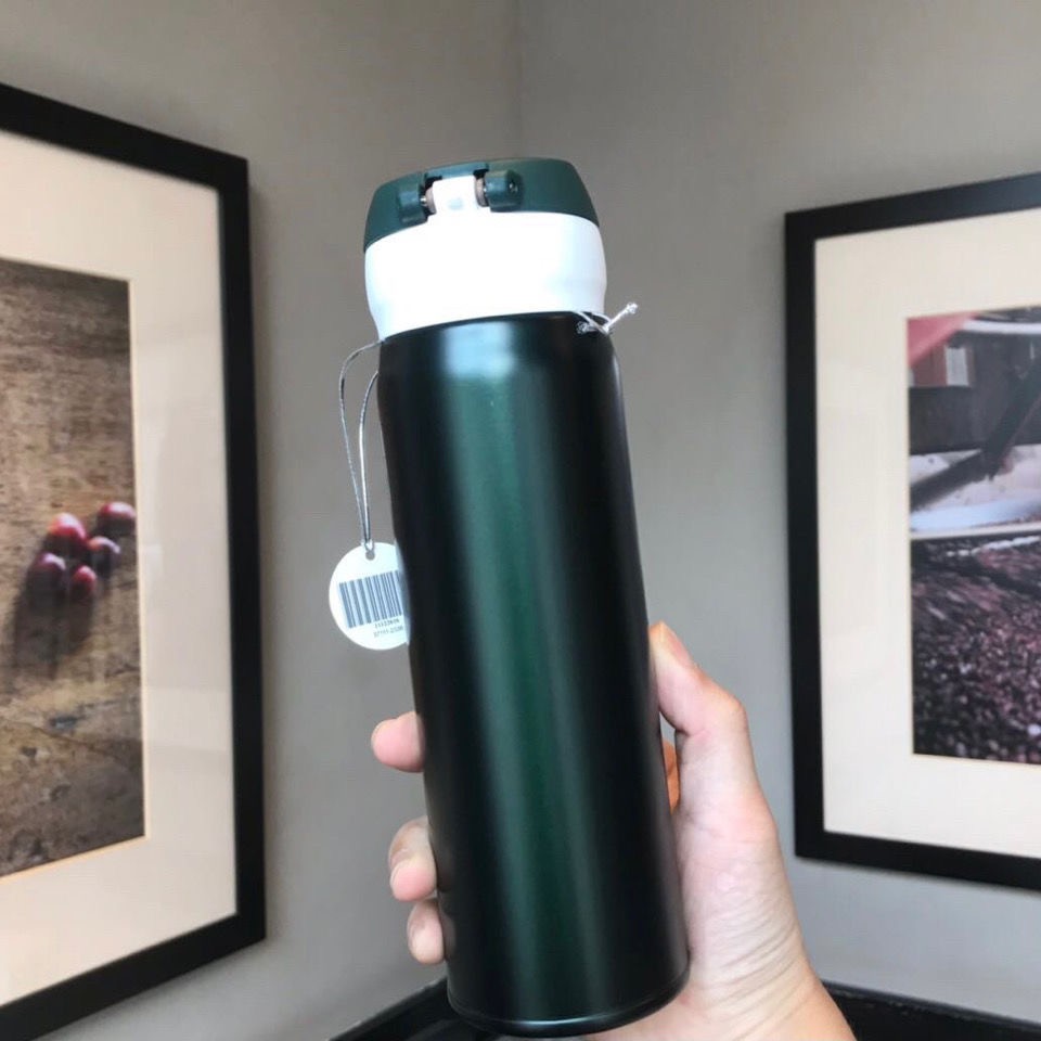 Bình đựng nước giữ nhiệt STARBUCKS X THERMOS màu xanh rêu Dung tích 500ml