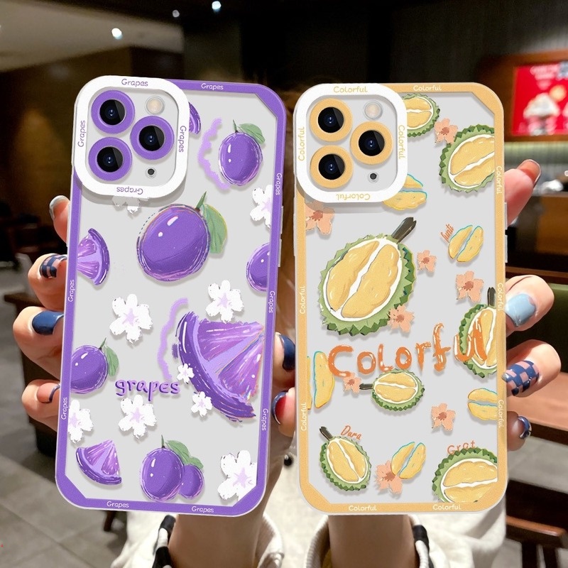 Ốp Điện Thoại Silicon Mềm Trong Suốt Họa Tiết Trái Cây Hoạt Hình Cho Iphone 13 12 11 Pro MAX X XS MAX XR 6 7 8 Plus