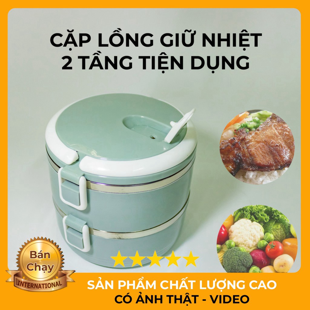 HỘP CƠM GIỮ NHIỆT 4 TẦNG LÀM TỪ LÚA MẠCH AN TOÀN CHO SỨC KHỎE - MÀU NGẪU NHIÊN