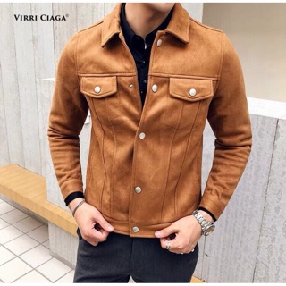 Áo khoác da lộn nam chất 2019