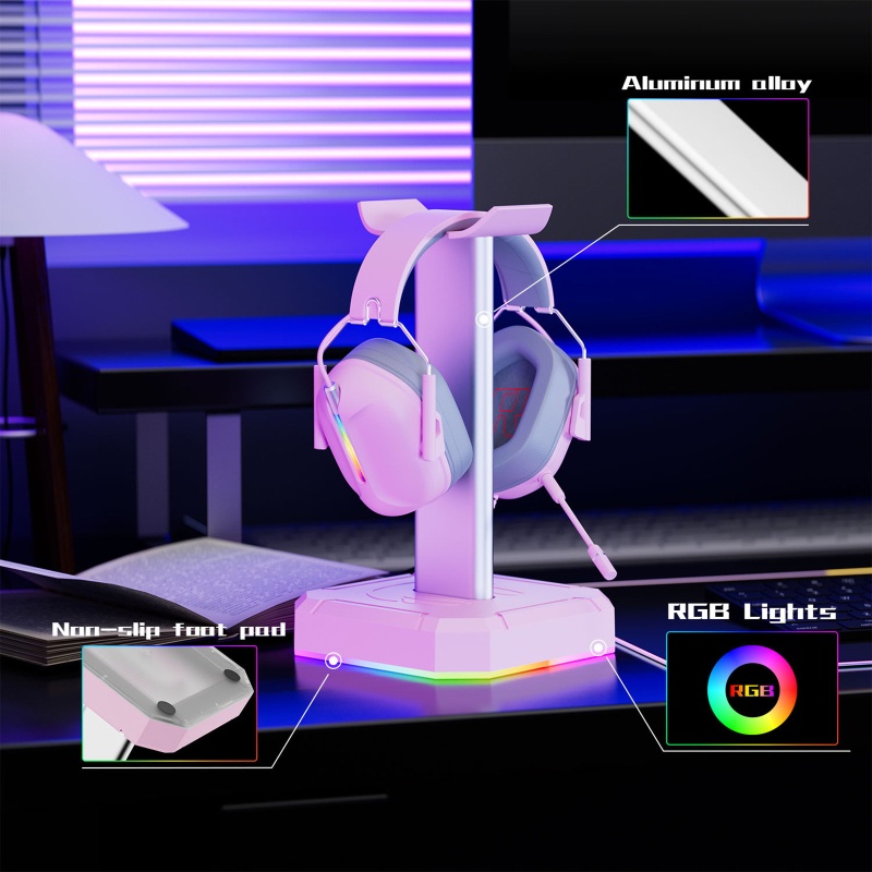 Giá Đỡ Treo Tai Nghe Chơi Game RGB Cổng USB