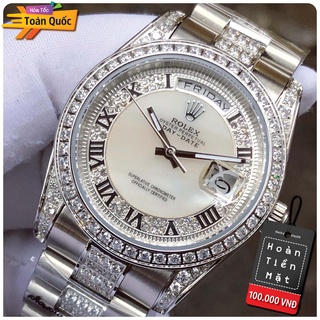 Đồng Hồ Nam RL GOLD DAY-DATE Full Đá Máy Cơ Automatic Nhật Size 38 Chống Nước 5ATM [Bảo Hành 18 Tháng - 1 Đổi 1 15 Ngày]