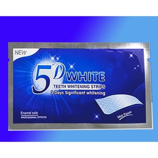 1 Gói 2 Miếng Dán Trắng Răng Tiện Lợi 5D White Teeth Whitening Strips LMN