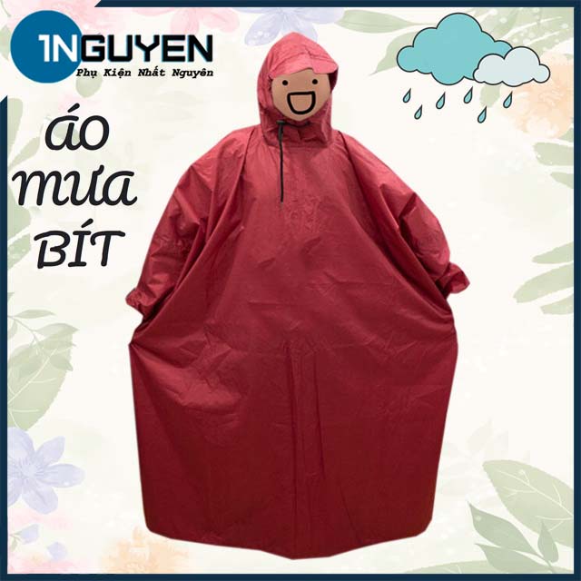 Áo Mưa 1 Người Mặc Bít Hông Đi Xe Máy Cổ Cao, Có Dây Rút, Cổ Tay Bo Chun, Chống Thấm Nước, Mang Được Balo - Rain Coat