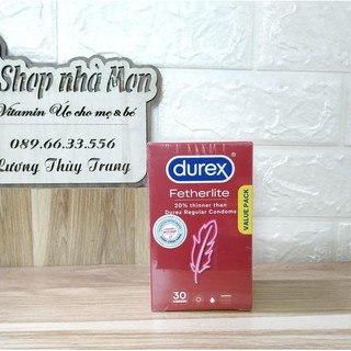  Bao cao su Durex Fetherlite siêu mỏng - Hộp 30 chiếc
