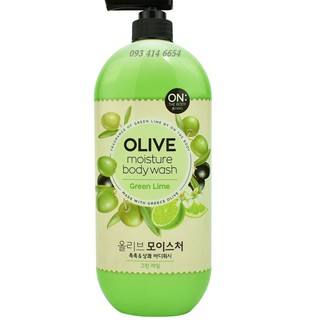 SỮA TẮM ON THE BODY OLIVE MOISTURE BODY WASH GREEN LIME 900G HÀN QUỐC