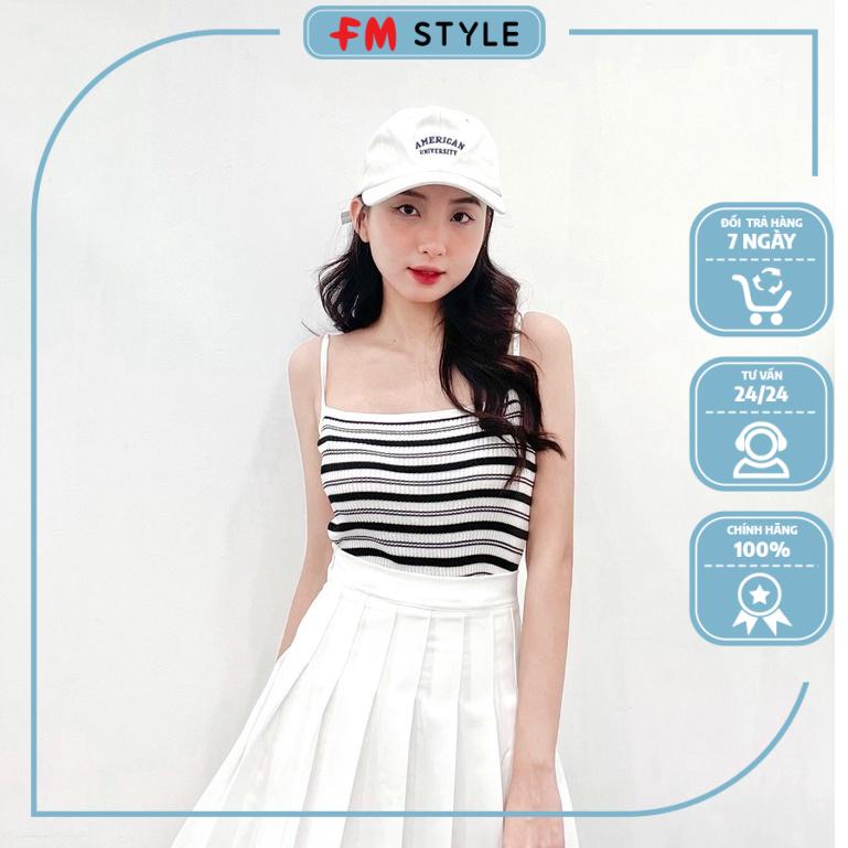 Áo 2 dây nữ hoạ tiết sọc chất thun gân thời trang mùa hè fmstyle, áo hai dây nữ nhiều màu sắc | Fmst