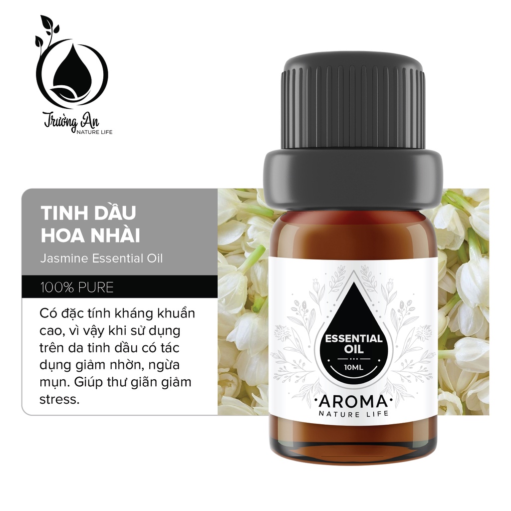 (Mẫu thử) Tinh dầu Hoa Nhài nguyên chất TRƯỜNG AN dung tích 10ml